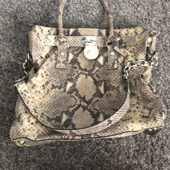 Michael Kors snakeskin handbag